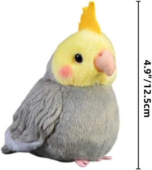 Nohito Realistic Grey Cockatiel Parrot Bird Plush Toy Stuffed Animal Simulation Fake Bird Cockatoo Stuffed Animals Cute Little Bird Plushie Doll 4...