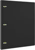 1 Inch Telescoping 3 Ring Binder- 1 PCS-Black, Portable Plastic Binder with Telescoping Spine, 3 Ring Binder with Foldable Front Cover Holds 8.5" ...