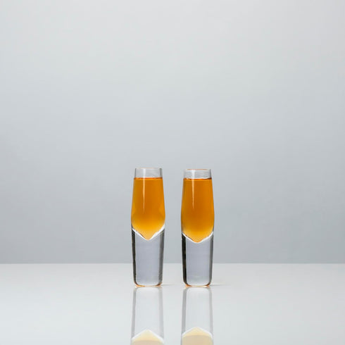 Viski Crystal Heavyweight Shot Glasses Set of 2 - Premium Crystal Clear Glass, Stylish Shot Glasses, Shot Glass Gift Set, 2 oz...