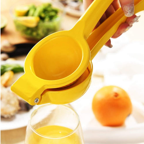 Manual Juicer Citrus Lemon Squeezer, Fruit Juicer Lime Press Metal, Professional Hand Juicer Kitchen Tool(Yellow?...