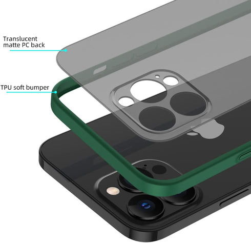 X-level iPhone 13 Pro Max Translucent Matte Finish PC Case with Soft Edge Shockproof and Anti-Fingerprint Cover for iPhone 13 Pro Max 2021...