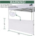 Eurmax Instant SunWall for 10x10 Pop up Canopy, Canopy Half Walls, Outdoor Instant Canopies,Canopy Tent Sidewalls,1 Pack Half Sidewall Only?White?...