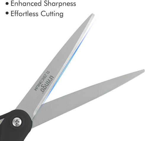 LIVINGO Scissors All Purpose, Student School Scissors, Sharp Titanium Coated Stainless Steel Shears for High Middle School Teacher Crafting, Offic...