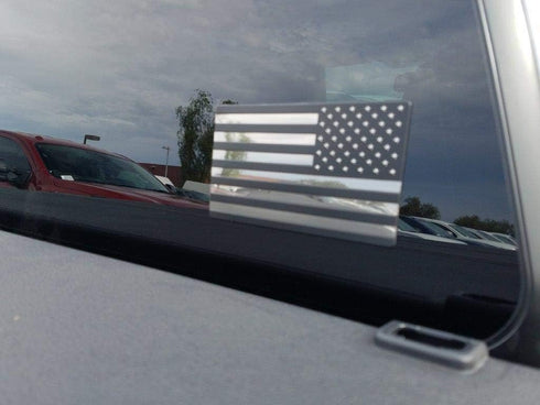 EyeCatcher USA Flag Emblem Decal Black - 2 Pack...