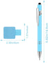 8 PCS (2-in-1) Ballpoint Pens with Stylus Tip, 4 Pen Clips, Black Ink Stylus Retractable Ballpoint Pen for Students Office School Supplies...