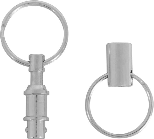 Super Z Outlet Pull-Apart Silver Key Ring Easy Detach Double Spring Split Snap Separate Chain Convenient Accessory Gift (4 Pack)...