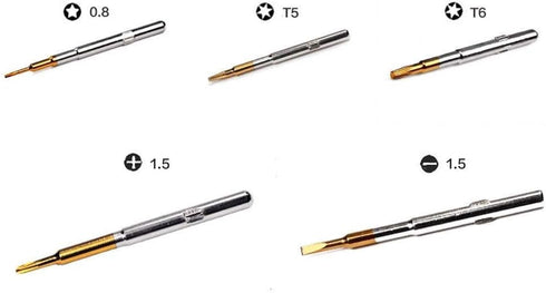 Precision Screwdriver Set, Screwdriver Handle With 5 Bits Repair Opening Tool Kit for Laptop,, Cell Phone,Glasses,Watch, Electronic Toys and Other...