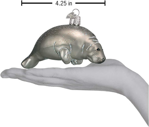 Old World Christmas Manatee Glass Blown Ornament for Christmas Tree...