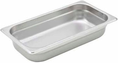 Winco 1/3 Size 2.5" Deep Metal Food Pan/Steam Table Pan, Anti-Jam, 22 Gauge...
