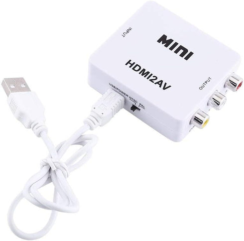 Yosoo Health Gear Digital HDMI2AV Converter, to AV Adapter, Composite Video Audio AV CVBS Adapter Converter 720p/1080p(White)...