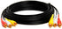 Cmple - 3 RCA Cable 12 Feet Composite Three RCA Male to Male Audio Video Cables A/V Gold Plated Triple Plug to Plug Cord for VHS/DVD Players, TVs...