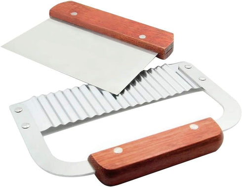 2PCS Stainless Steel Wavy and Straight Soap Mold Loaf Potato Vegetable Cutter Cutting Tool...