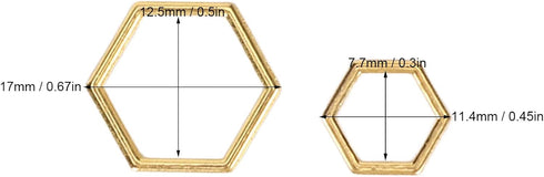 30PCS Hexagon Knitting Stitch Markers Lightweight Zinc Alloy Crochet Locking Needle Clip for DIY Sewing Weaving...