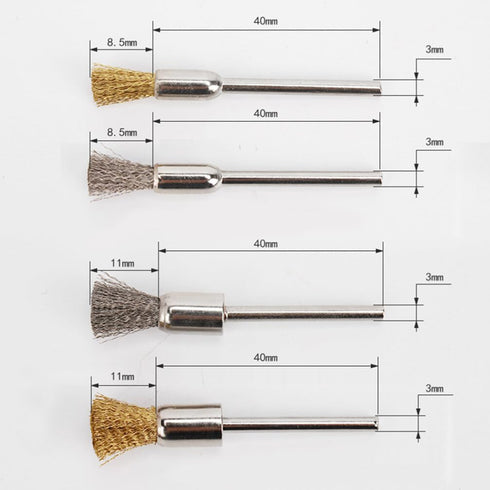 15Pcs Wire End Brush, Crimped End, Pen Shape Wire Wire Brush for Drill Attachment Wire Brush Wheel for Drill Metal Brush Drill Bits Hex Shank for ...