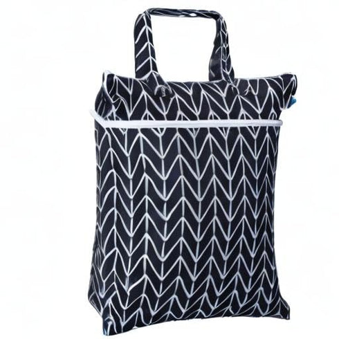 Teamoy Travel Hanging Wet Dry Bag Organizer (17.3 x 13.4 inches) with Two Compartments for Cloth Diaper, Laundry, Swimsuits and More, Easy to Hang...
