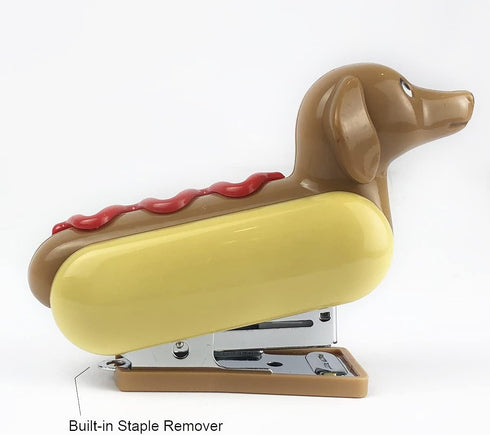 Mini Stapler for Kids Students Novelty Hotdog Desktop Stapler with 1000PCS Staples 12 Sheets Capacity Stationery Animal Stapler for Home Office Gi...