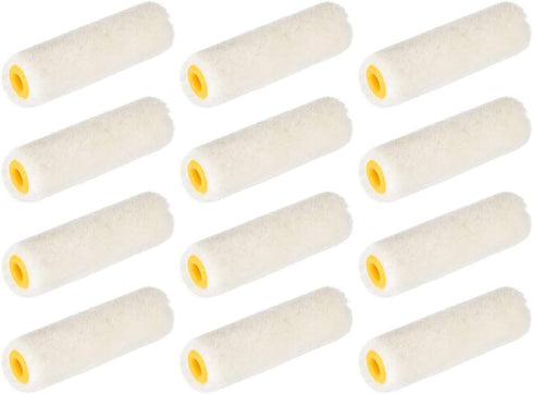 uxcell Paint Roller Cover 3 Inch 76mm Mini Wool Brush for Household Wall Painting Treatment 12pcs...