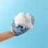 Bath Shower Pouf Sponge 2 in 1 Exfoliating Mesh Pouf Sponge Loofah Bath Glove with Elastic Hand Strap for Women Men Kid Bathroom (Blue)...