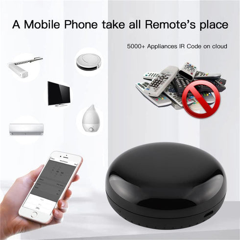 MOES WiFi Smart IR Remote Controller Smart Home Infrared Universal Remote Blaster,One for All Control AC TV DVD CD AUD SAT etc,Compatible with Ale...