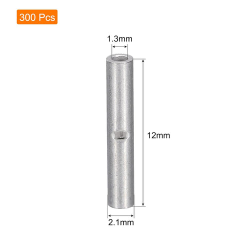 MECCANIXITY 300Pcs Non Insulated Butt Connectors 26-22AWG Wire Connector BN0.5 for Electrical Wire Crimp Ferrule Terminals...
