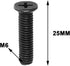 The Lord of the Tools 5PCS M6x25mm Drill Chuck Shank Adapter Screw Carbon Steel Fixing Screw Left Hand Thread for UNF Drill Chuck Shank Adapter Bl...