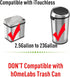 6V AC Power Adapter for iTouchless Automatic Sensor Trash Cans 2.5 to 23 Gallon, 6.6Ft Long Power Cord Supply for Stainless Steel Trash Can NX SX ...