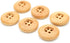 CRAFTMEMORE Bamboo Buttons 4 Holes Round Wood Button for Garment Sewing DIY Crafts B70 (18mm, 12pcs)...