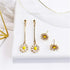 2Pcs Sunflower Daisy Dangle Earrings Long Bar Flower Blossom Floral Drop Earrings for Women Girls Boho Jewelry Set...