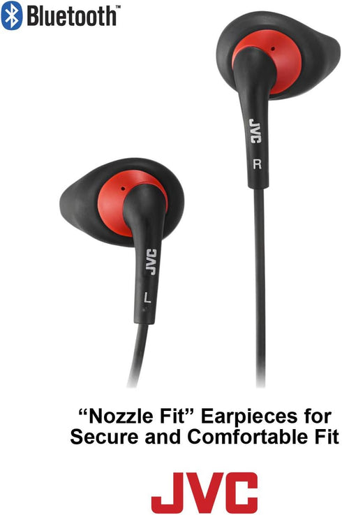 JVC Wireless Sweatproof Gumy Sport Bluetooth Wireless Earbud Nozzle, Black (HAEN10BTB)......
