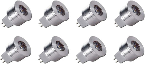 MR11 LED Light Bulbs 1W MR11 GU5.3 Bi-Pin Base LED Light 1W(12V 10W Halogen Replacement) Warm White 3000K LED Spotlight Bulb for Landscape Accent ...