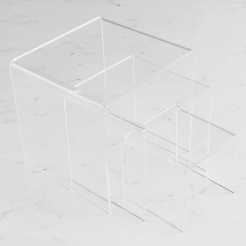 Super Z Outlet Clear Acrylic Riser Set of Three (3-Inch, 4-Inch, 5-Inch)...