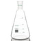 24/40 Glass Erlenmeyer Flask, Borosilicate Glass Graduated Laboratory Flask with 24/40 Standard Taper Outer Joint, 500 ml...