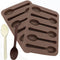 2 Pack Spoon Shaped Chocolate Molds 6 Cavities Silicone Spoon Mold Candy Making Molds DIY Specialty Bakeware Candy Cane Spoons Mold Handmade Choco...