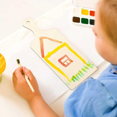 6 Pcs Mini Wood Cutting Board Wooden Chopping Board Paddle Unfinished Wood Kitchen Board Cooking Serving Charcuterie Board for DIY Kitchen Decor C...