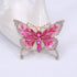 Pink Butterfly Brooches and Pins Crystal Butterfly Insect Safty Pin Dress Coat Suit Decor...