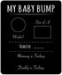 Pregnancy Timeline Sign/My Baby Bump Infant Chalkboard Style Milestone Photo Prop Board / 10" x 12" Baby Shower Present...