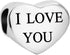 Heart Love Mom Dad Sister Grandma Auntie Daunghter Charm with Sparkling Clear Cubic Zirconia Compatible with Pandora Charms Bracelets...