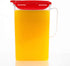 LocknLock Aqua Fridge Door Water Jug with Handle BPA Free Plastic Pitcher with Flip Top Lid Perfect for Making Teas and Juices, 2 Quarts, Red...