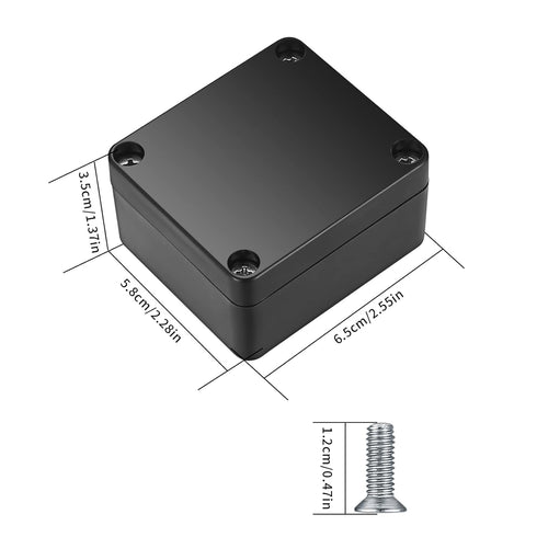 Project Box, 4 Pcs Electrical Junction Box, IP65 Waterproof Electrical Project Case, ABS Plastic Dustproof Outdoor Electrical Boxes, Electronic Ju...