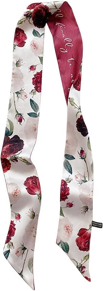 1Pc Rose Fashion Bag Handbag Handle Ribbon Scarf Polka Dot Printing Neckerchief Scarf Easy to Wear,Fashion Scarves,Scarves and Wraps...