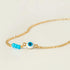 Gold Dainty Turquoise Anklet for Women,14K Gold Plated Cute Tiny Beaded Evil Eye Boho Beach Foot Chain Ankle Bracelet for Women on Summer...