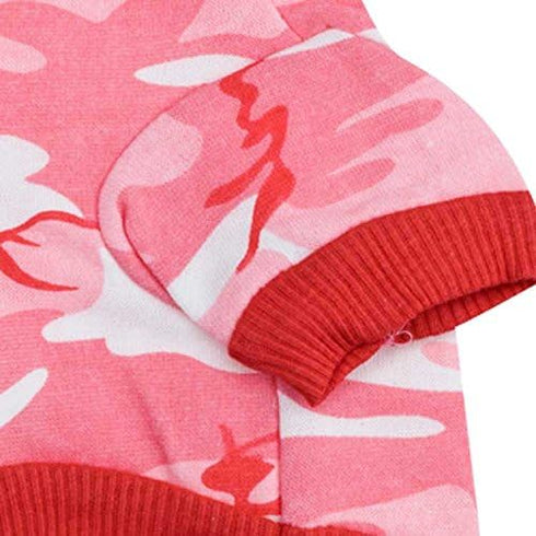 DroolingDog Small Dog T Shirt Dog Clothes Camo Dog T-Shirt for Girls, Medium, Pink...