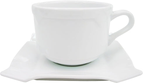 CAC China TMS-2 Times Square Super White Porcelain Saucer, 5-Inch, Box of 36...