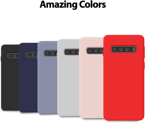 GOOSPERY Liquid Silicone Case for Samsung Galaxy S10 Plus (2019) 6.4 inch Jelly Rubber Bumper Case with Soft Microfiber Lining - Blue Navy...