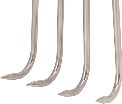 4 Teeth Hand Rake Aquatic Weed Rake Stainless Steel Stainless Steel 4 Teeth Hand Rake Portable Aquatic Weed Rake with 8Mm Threaded Interfa for Fis...