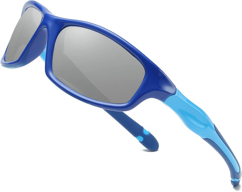 DUCO Kids Sunglasses Boys Girls Sports Polarized Sunglasses Youth Baseball Sunglasses for Kids UV Protection Age 6-10 K006...
