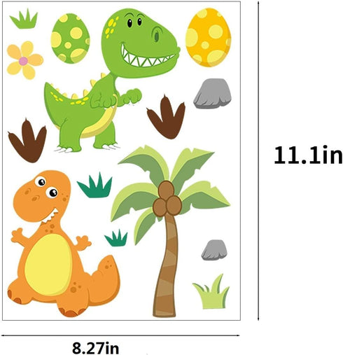 CCINEE 85 PCS Dinosaur Window Cling Decals for Kids,Assorted Cute Dinosaur Foot Print Eggs Window Sticker Decorations for Kids Toddlers...