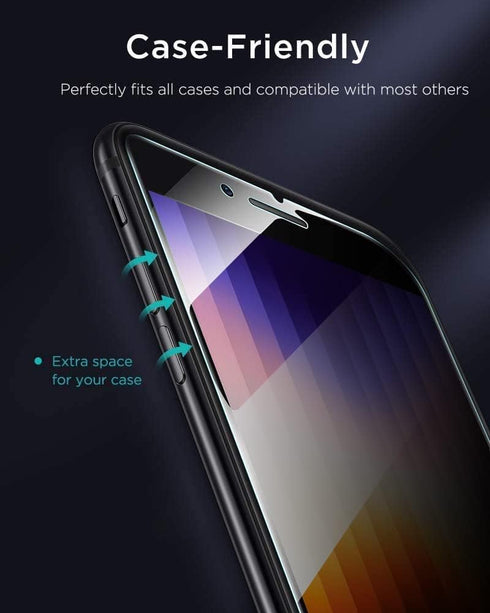 Fotbor Privacy Screen for iPhone SE 2020/2022, iPhone 2nd/3rd Generation Privacy Screen Protector, iPhone SE 2020/2022 Screen Protector Tempered G...