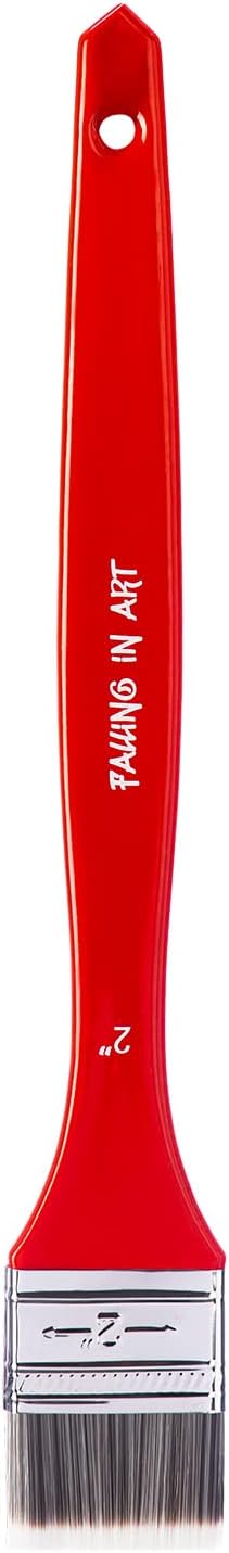 Falling in Art Flat Paddle Paint Brush with Long Handle, Large Scale Brush for Oil and Acrylic Paints, 2 Inch...