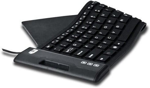 Adesso AKB-222UB - SlimTouch 222 Waterproof Flexible Keyboard for Windows 8/7/Vista/XP/2000, Compact Size, Black...